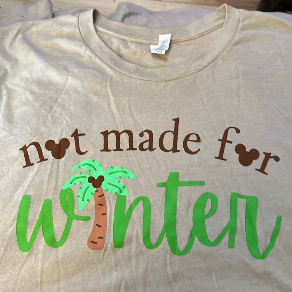 Disney Mouse Marketplace men’s 4XL tee shirt. “Not Made for Winter”